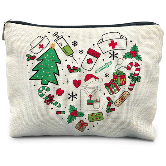 RYYCDOI Christmas Gifts for Nurses Nurse Makeup Bag Nurse Gifts for Women Nurse Appreciation Gifts Nurse Practitioner Gifts Nurse Graduation Gifts Nurse Accessories Cosmetic Bag Makeup Pouch